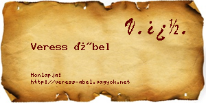 Veress Ábel névjegykártya