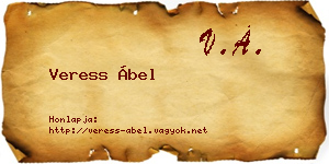 Veress Ábel névjegykártya