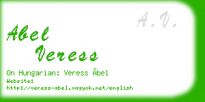 abel veress business card