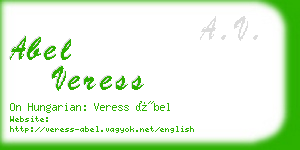 abel veress business card